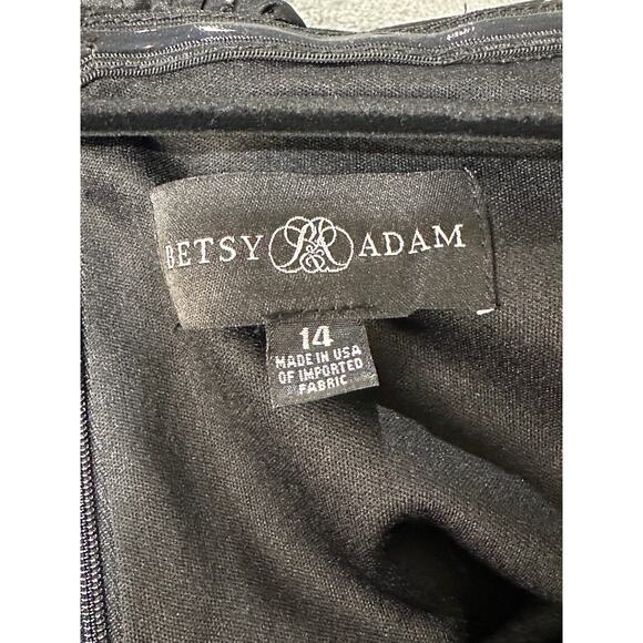 Betsy & Adam Women's Off-The-Shoulder Ruffle Gown Black Size 14 NWT Feminine - Picture 15 of 16